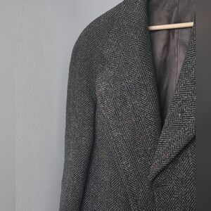 Vintage Herringbone Wool Coat